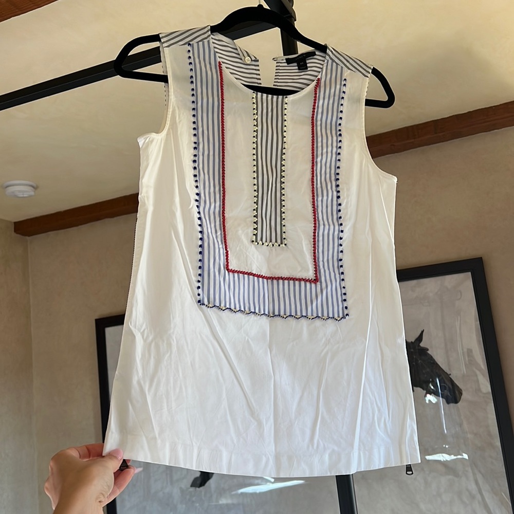 J.Crew beaded tank w/ side zippers | sz 0